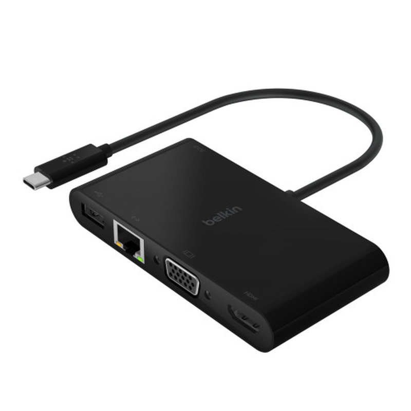 Belkin AVC004BTBK hub de interfaz USB 3.2 Gen 1 (3.1 Gen 1) Type-C Negro