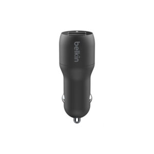 Belkin Dual Charger - Adaptador de corriente para el coche - 24 vatios - 4.8 A - 2 conectores de salida (USB) - negro