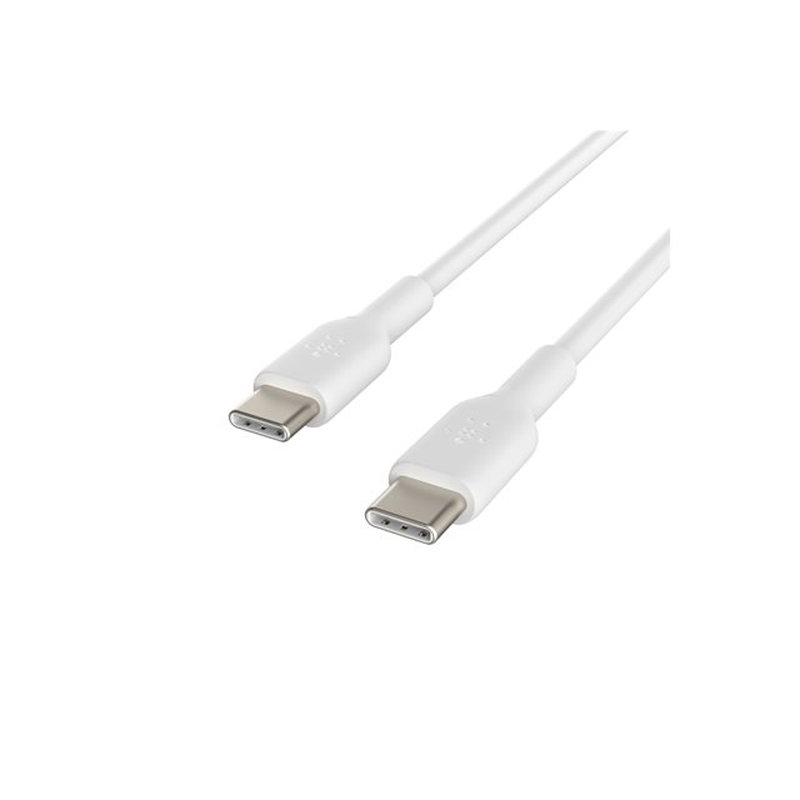 Belkin BOOST CHARGE - Cable USB - 24 pin USB-C (M) a 24 pin USB-C (M) - 2 m - blanco Belkin BOOST CHARGE - Cable USB - 24 pin USB-C (M) a 24 pin USB-C (M) - 2 m - blanco
