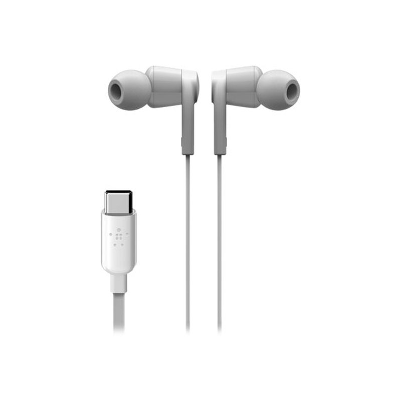 Belkin ROCKSTAR Auriculares Alámbrico Dentro de oído Llamadas/Música USB Tipo C Blanco - Imagen 2