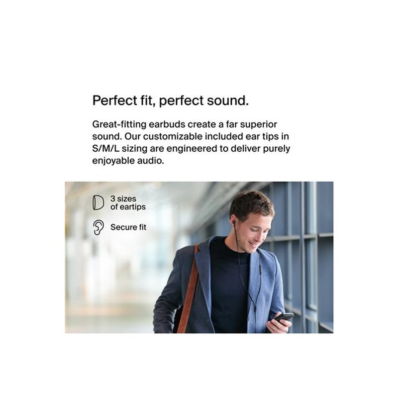 Belkin ROCKSTAR Auriculares Alámbrico Dentro de oído Llamadas/Música USB Tipo C Negro Belkin ROCKSTAR Auriculares Alámbrico Dentro de oído Llamadas/Música USB Tipo C Negro - Imagen 8