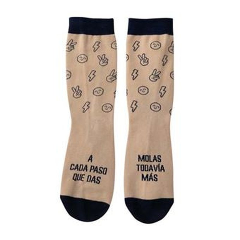 CALCETINES TALLA ÚNICA -A CADA PASO QUE DAS, MOLAS TODAVÍA MÁS MR.WONDERFUL WOA11124ES - Imagen 2