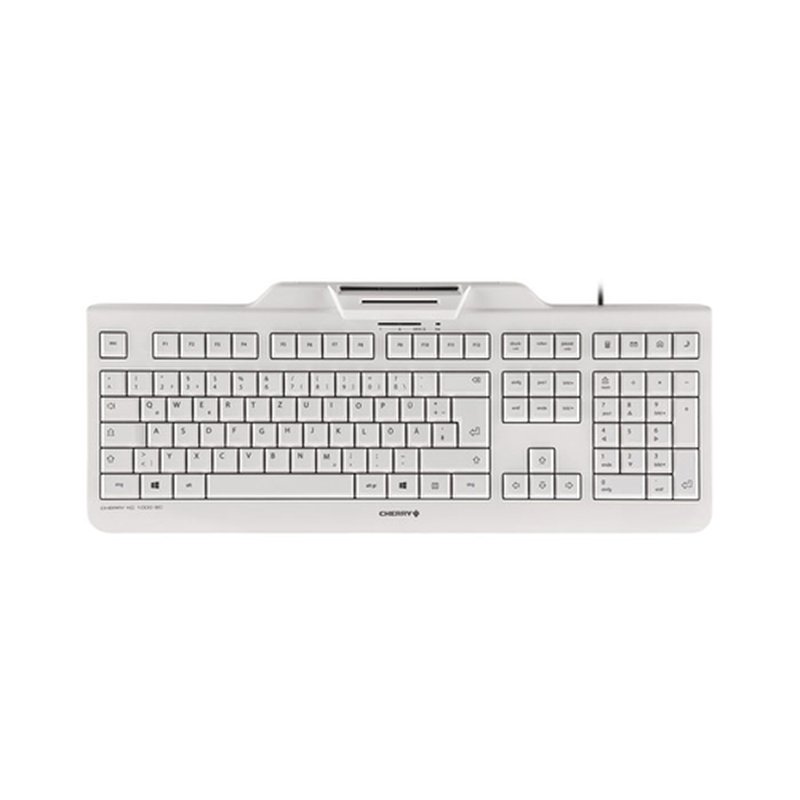 CHERRY KC 1000 SC teclado USB QWERTY Inglés del Reino Unido Gris