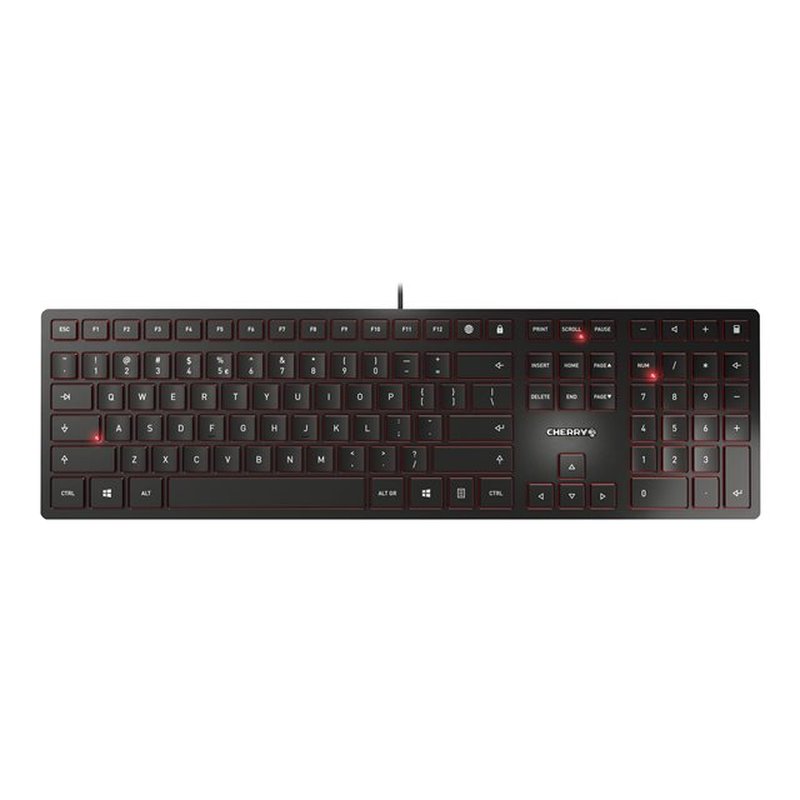 CHERRY KC 6000 Slim teclado USB Inglés de EE. UU. Negro