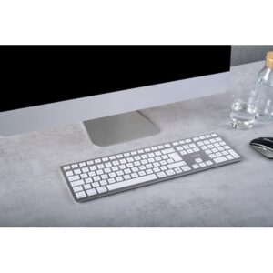 Alternative view of CHERRY KW 9100 SLIM FOR MAC teclado USB + Bluetooth QWERTY Nórdico Plata