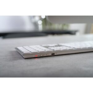 CHERRY KW 9100 SLIM FOR MAC teclado USB + Bluetooth QWERTY Nórdico Plata