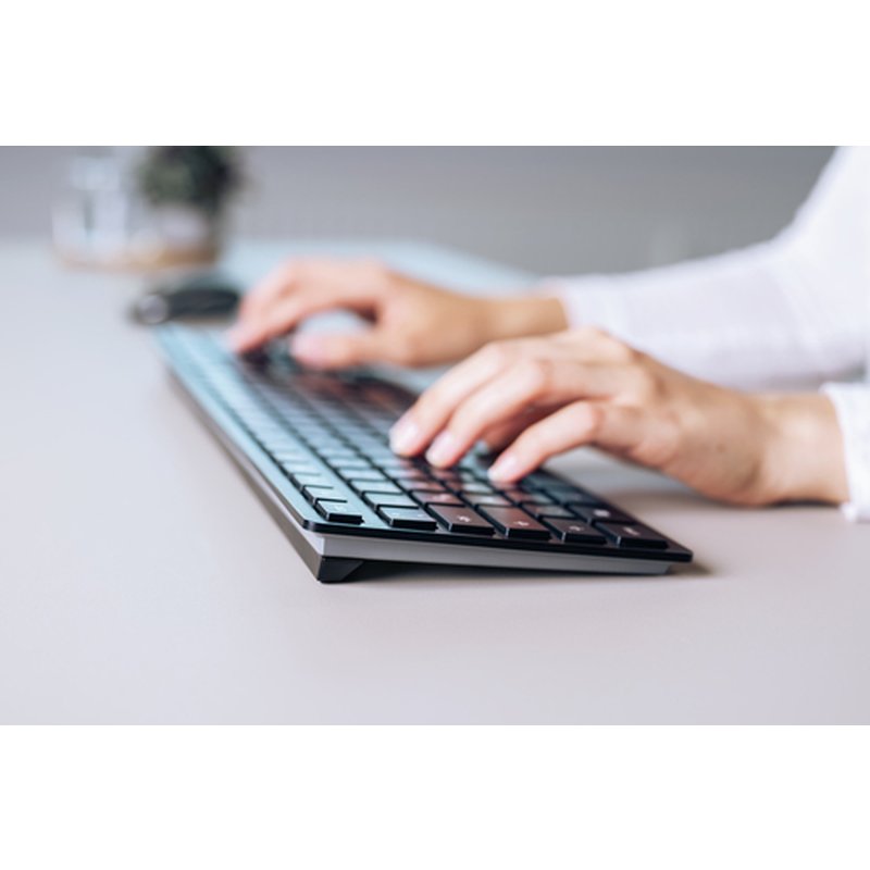 CHERRY KW 9100 SLIM teclado RF Wireless + Bluetooth Negro - Imagen 4