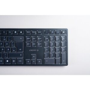 CHERRY KW 9100 SLIM teclado RF Wireless + Bluetooth QWERTY Inglés Negro