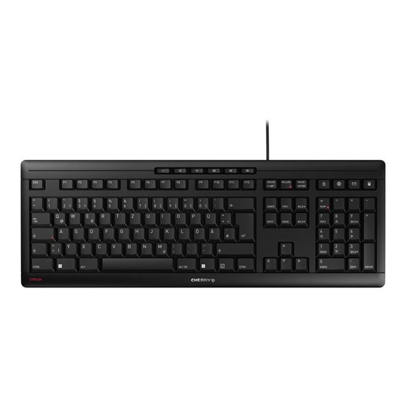 CHERRY STREAM teclado Hogar / Oficina USB QWERTY Portugués Negro, Gris