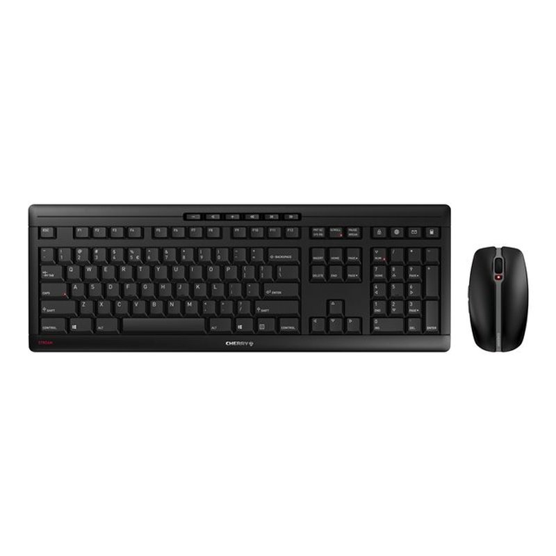CHERRY Stream Desktop teclado Ratón incluido RF inalámbrico QWERTY Inglés de EE. UU. Negro