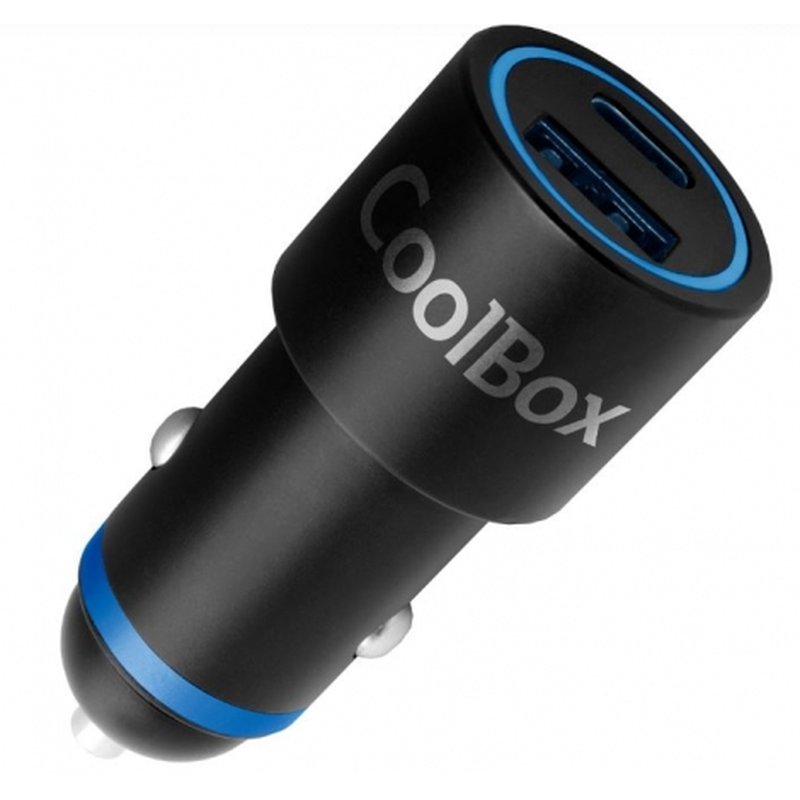 CARGADOR USB COOLBOX 48W USB + USB-C 3.1A PARA COCHE CARGADOR USB COOLBOX 48W USB + USB-C 3.1A PARA COCHE