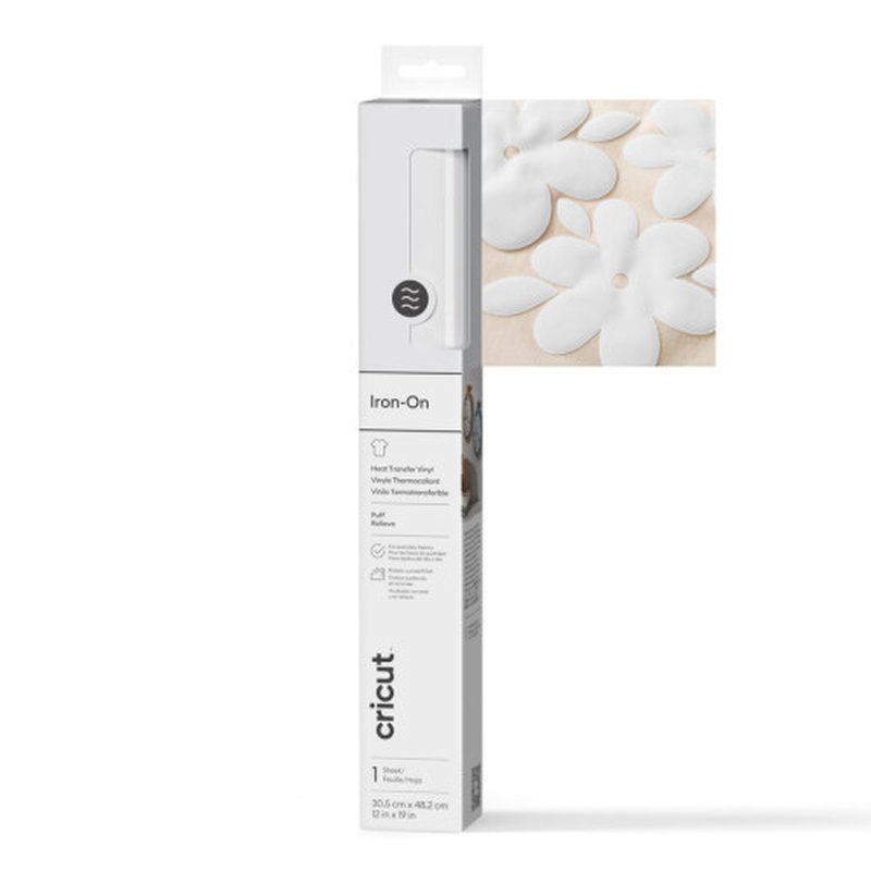 CRICUT PUFF IRON-ON WHITE 30X48CM CRICUT PUFF IRON-ON WHITE 30X48CM