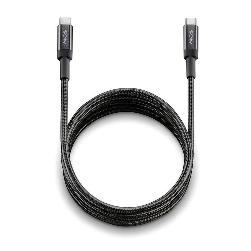 CABLE NGS USB-C MACHO / USB-C MACHO 65W 3M BLACK CABLE NGS USB-C MACHO / USB-C MACHO 65W 3M BLACK