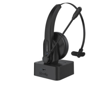 Celly SWHEADSETMONO Auriculares Inalámbrico Diadema Oficina/Centro de llamadas Bluetooth Base de carga Negro