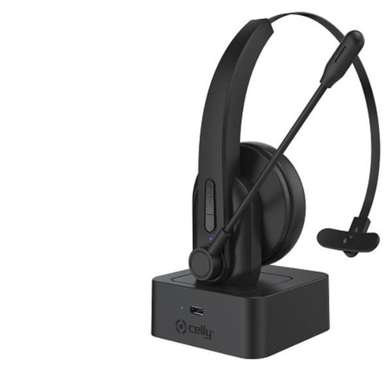 Celly SWHEADSETMONO Auriculares Inalámbrico Diadema Oficina/Centro de llamadas Bluetooth Base de carga Negro Celly SWHEADSETMONO Auriculares Inalámbrico Diadema Oficina/Centro de llamadas Bluetooth Base de carga Negro