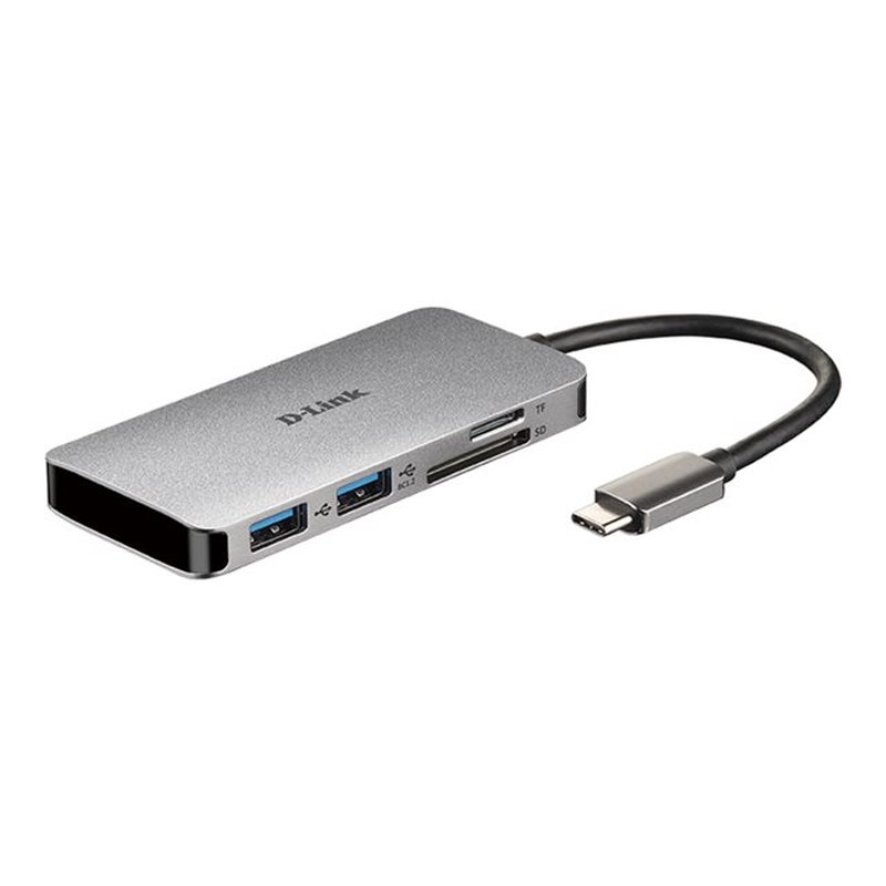 D-Link DUB-M610 base para portátil y replicador de puertos Alámbrico USB 3.2 Gen 1 (3.1 Gen 1) Type-C Aluminio, Negro - Imagen 2