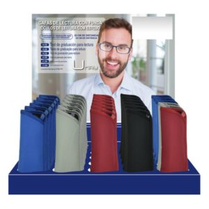 EXPOSITOR 30 GAFAS LECTURA CABALLERO PATILLAS FLEXIBLES 4 MODELOS COLORES Y GRADUACIONES SURTIDOS UMAY 329652 EXPOSITOR 30 GAFAS LECTURA CABALLERO PATILLAS FLEXIBLES 4 MODELOS COLORES Y GRADUACIONES SURTIDOS UMAY 329652