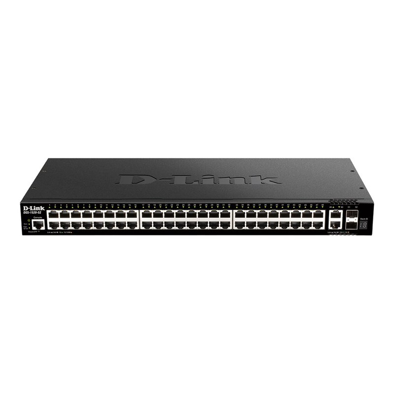 D-Link DGS-1520-52/E switch Gestionado L3 10G Ethernet (100/1000/10000) 1U Negro D-Link DGS-1520-52/E switch Gestionado L3 10G Ethernet (100/1000/10000) 1U Negro