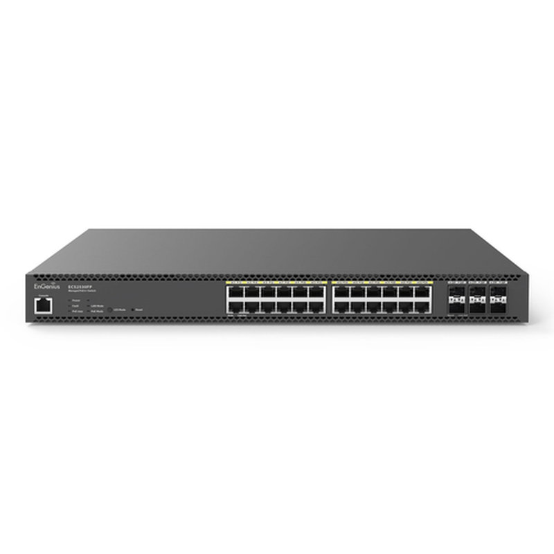 EnGenius ECS2530FP switch Gestionado L2+ 2.5G Ethernet (100/1000/2500) Energía sobre Ethernet (PoE) Negro EnGenius ECS2530FP switch Gestionado L2+ 2.5G Ethernet (100/1000/2500) Energía sobre Ethernet (PoE) Negro