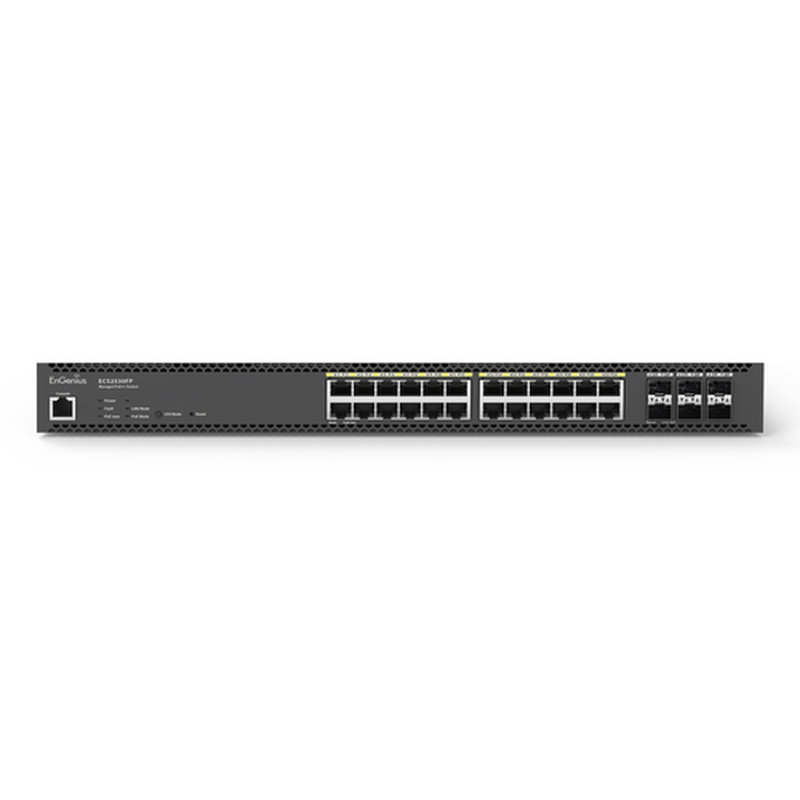 EnGenius ECS2530FP switch Gestionado L2+ 2.5G Ethernet (100/1000/2500) Energía sobre Ethernet (PoE) Negro EnGenius ECS2530FP switch Gestionado L2+ 2.5G Ethernet (100/1000/2500) Energía sobre Ethernet (PoE) Negro - Imagen 2