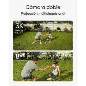 Eufy Security Floodlight Camera E340 con cable, giro de 360° e inclinación, grabación ininterrumpida, Wi-Fi de doble banda, 2000 lúmenes, activada por movimiento, cámara doble, compatible con HomeBase 3, almacenamiento local, sin cuota mensual Eufy Security Floodlight Camera E340 con cable, giro de 360° e inclinación, grabación ininterrumpida, Wi-Fi de doble banda, 2000 lúmenes, activada por movimiento, cámara doble, compatible con HomeBase 3, almacenamiento local, sin cuota mensual