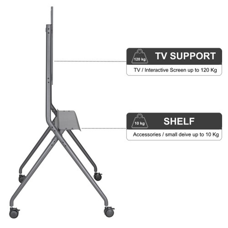 Ewent EW1542 soporte para TV 2,18 m (86") Negro Ewent EW1542 soporte para TV 2,18 m (86") Negro - Imagen 5