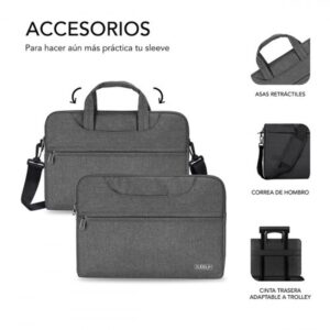 FUNDA PORTATIL SUBBLIM BUSINESS LAPTOP SLEEVE 13,3-14" GREY