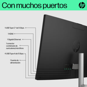 HP 24-cr0111ns Intel® Core™ i5 i5-1335U 60,5 cm (23.8") 1920 x 1080 Pixeles PC todo en uno 16 GB DDR4-SDRAM 512 GB SSD Windows 11 Home Wi-Fi 6 (802.11ax) Blanco