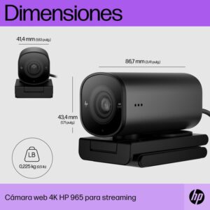HP Cámara web 4K 965 para retransmisiones