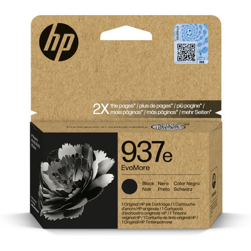 HP Cartucho de Tinta Original EvoMore 937e negra HP Cartucho de Tinta Original EvoMore 937e negra