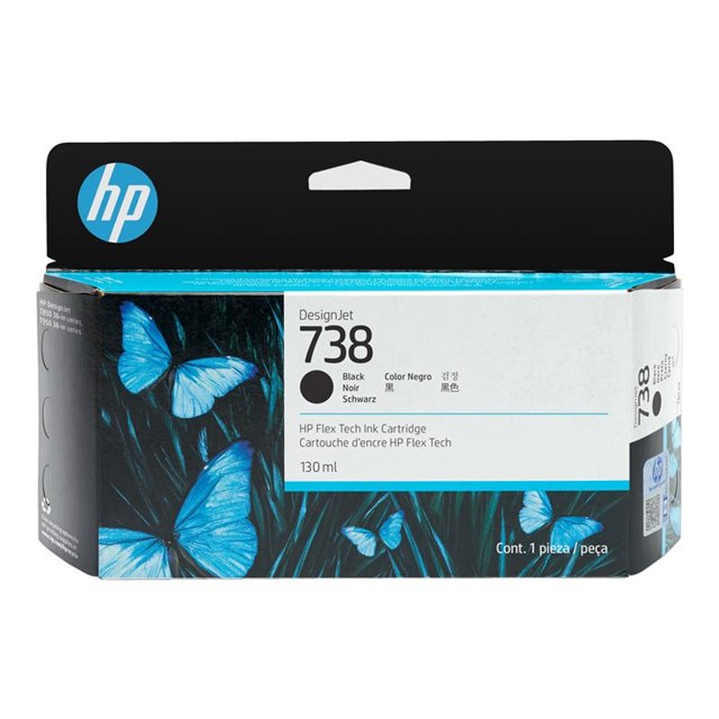 HP Cartucho de tinta negra DesignJet 738 de 130 ml HP Cartucho de tinta negra DesignJet 738 de 130 ml