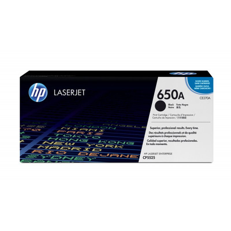 HP Cartucho de tóner original LaserJet 650A negro