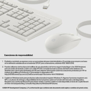 HP Combo de teclado y ratón con cable 225