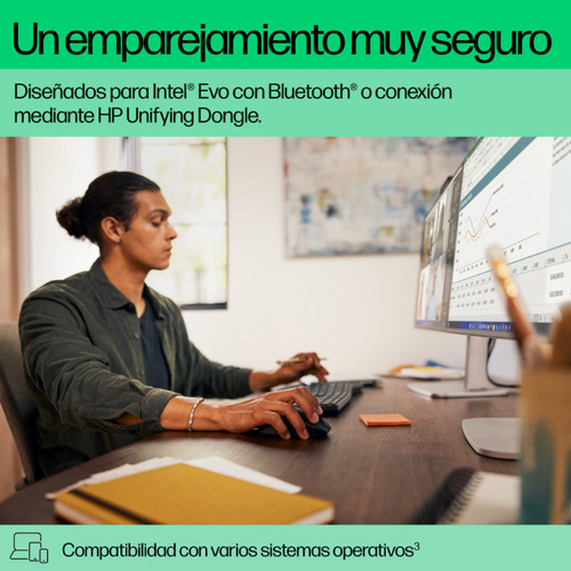 HP Combo de teclado y ratón en modo dual 680 Comfort - Imagen 5