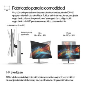 HP Monitor Pro de la serie 7 de 24 pulgadas con resolución WUXGA y conectividad USB-C: 724pu