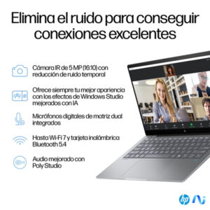 HP OmniBook X 14-fe0008ns Copilot+ PC Qualcomm Snapdragon X1E-78-100 Portátil 35,6 cm (14") Pantalla táctil 2.2K 16 GB LPDDR5x-SDRAM 1 TB SSD Wi-Fi 6E (802.11ax) Windows 11 Home Gris HP OmniBook X 14-fe0008ns Copilot+ PC Qualcomm Snapdragon X1E-78-100 Portátil 35,6 cm (14") Pantalla táctil 2.2K 16 GB LPDDR5x-SDRAM 1 TB SSD Wi-Fi 6E (802.11ax) Windows 11 Home Gris