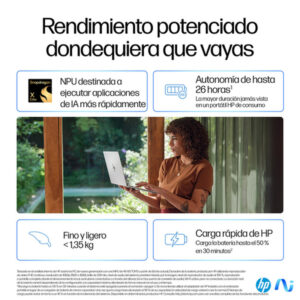 HP OmniBook X 14-fe0008ns Copilot+ PC Qualcomm Snapdragon X1E-78-100 Portátil 35,6 cm (14") Pantalla táctil 2.2K 16 GB LPDDR5x-SDRAM 1 TB SSD Wi-Fi 6E (802.11ax) Windows 11 Home Gris HP OmniBook X 14-fe0008ns Copilot+ PC Qualcomm Snapdragon X1E-78-100 Portátil 35,6 cm (14") Pantalla táctil 2.2K 16 GB LPDDR5x-SDRAM 1 TB SSD Wi-Fi 6E (802.11ax) Windows 11 Home Gris