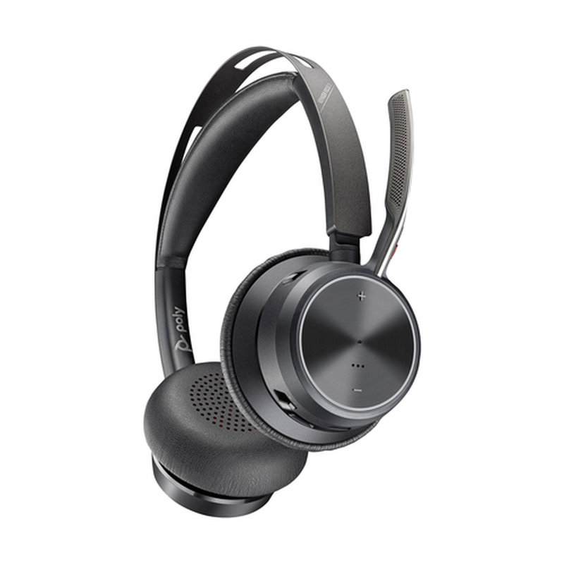 HP Poly Auriculares Poly Voyager Focus 2 USB-C-C + adaptador USB-C/A + base de carga - Imagen 2