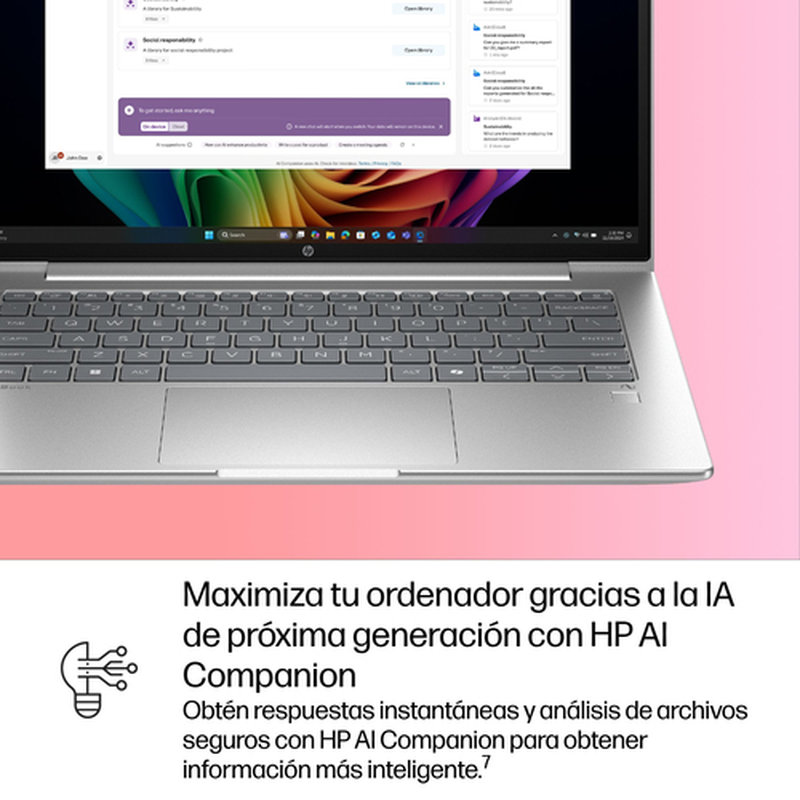 HP ProBook 4 G1q 14 inch Notebook Next Gen AI PC Wolf Pro Security Edition Copilot+ PC Qualcomm Snapdragon X1-26-100 35,6 cm (14") WUXGA 32 GB LPDDR5x-SDRAM Wi-Fi 6E (802.11ax) Windows 11 Pro - Imagen 14