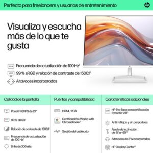 HP Series 5 27 inch FHD Monitor with Speakers - 527sa HP Series 5 27 inch FHD Monitor with Speakers - 527sa