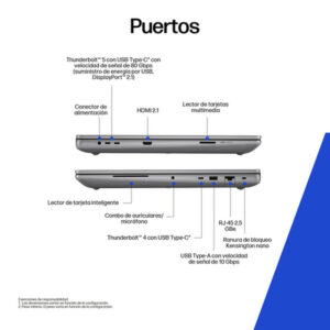 HP ZBook Fury G1i 18 inch Mobile Workstation PC Wolf Pro Security Edition - Data Science Intel Core Ultra 9 285HX 45,7 cm (18") WQXGA 64 GB DDR5-SDRAM Wi-Fi 7 (802.11be) Windows 11 Pro AI Workstation, AI PC Plata HP ZBook Fury G1i 18 inch Mobile Workstation PC Wolf Pro Security Edition - Data Science Intel Core Ultra 9 285HX 45,7 cm (18") WQXGA 64 GB DDR5-SDRAM Wi-Fi 7 (802.11be) Windows 11 Pro AI Workstation, AI PC Plata