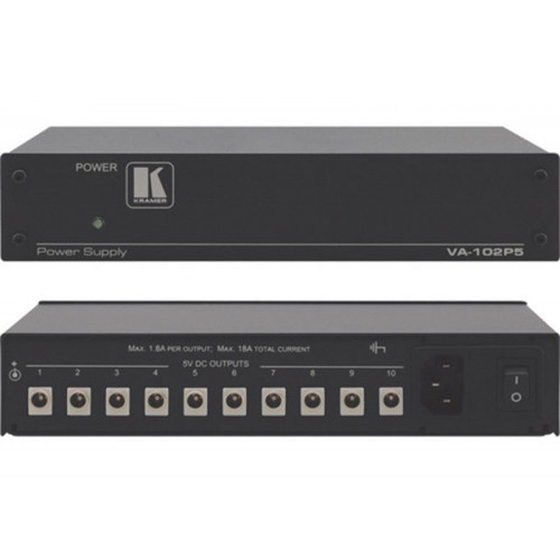 KRAMER AVSM 10−PORT UNIVERSAL 5−VOLT POWER SUPPLY- VA-102P5 (60-80161230)