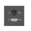 KRAMER ROOM CONNECTIVITY PASSIVE BLACK MODULE WITH 1 HDMI PORT + 1 USBB PORT INPUT.- MD-H+B/AF(B) (80-000358) KRAMER ROOM CONNECTIVITY PASSIVE BLACK MODULE WITH 1 HDMI PORT + 1 USBB PORT INPUT.- MD-H+B/AF(B) (80-000358)