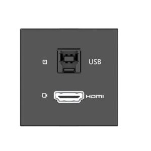 KRAMER ROOM CONNECTIVITY PASSIVE BLACK MODULE WITH 1 HDMI PORT + 1 USBB PORT INPUT.- MD-H+B/AF(B) (80-000358)