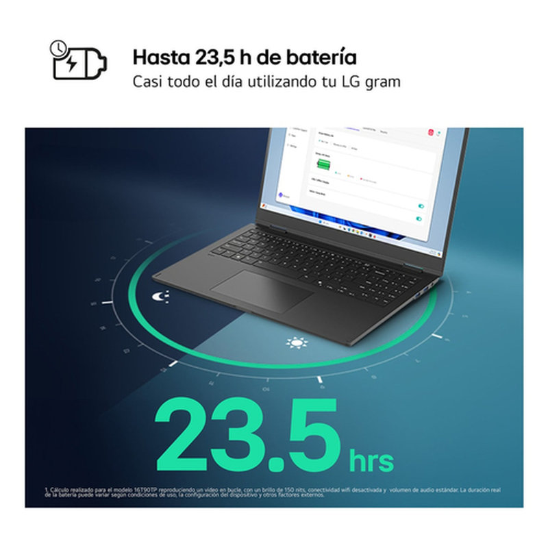 LG 14ZD90RU-G.AX55 ordenador portatil Intel® Core™ i5 i5-1334U Portátil 35,6 cm (14") WUXGA 16 GB LPDDR4x-SDRAM 512 GB SSD Wi-Fi 6E (802.11ax) FreeDOS Español Negro - Imagen 3