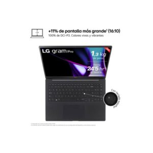 LG Gram Pro 16Z90SP Intel Core Ultra 7 155H Portátil 40,6 cm (16") WQXGA+ 32 GB LPDDR5-SDRAM 1 TB SSD Wi-Fi 6E (802.11ax) FreeDOS Español Negro LG Gram Pro 16Z90SP Intel Core Ultra 7 155H Portátil 40,6 cm (16") WQXGA+ 32 GB LPDDR5-SDRAM 1 TB SSD Wi-Fi 6E (802.11ax) FreeDOS Español Negro