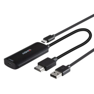 Lindy 43423 adaptador de cable de vídeo 0,2 m USB Tipo C HDMI + USB Type-C Negro Lindy 43423 adaptador de cable de vídeo 0,2 m USB Tipo C HDMI + USB Type-C Negro