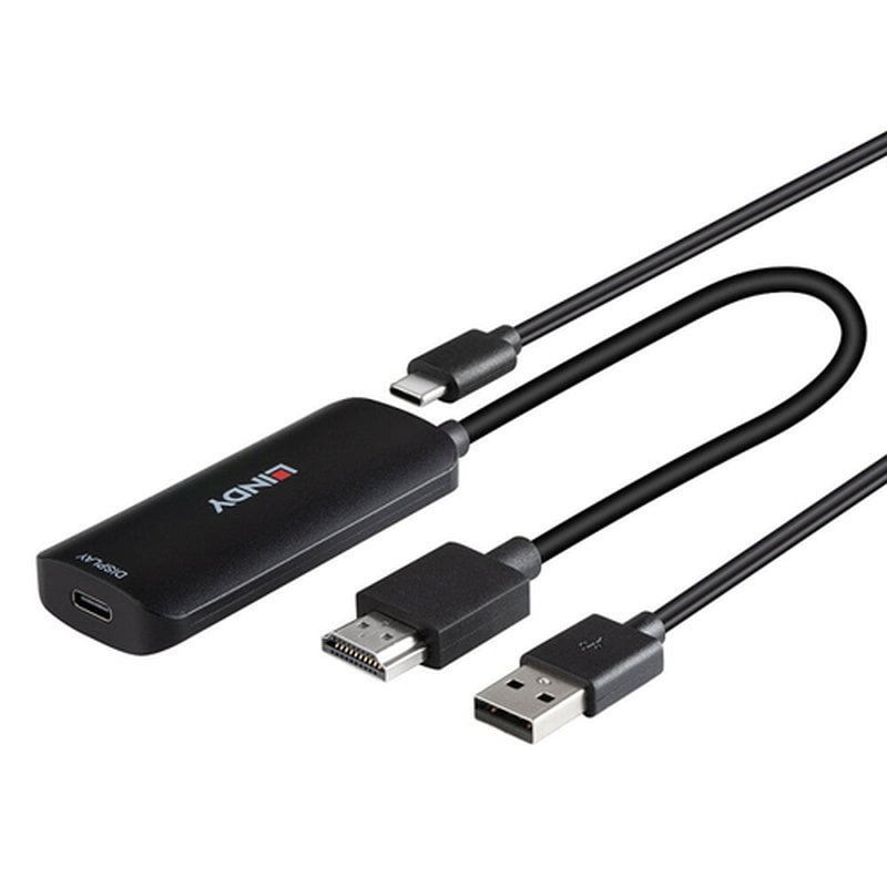 Lindy 43423 adaptador de cable de vídeo 0,2 m USB Tipo C HDMI + USB Type-C Negro Lindy 43423 adaptador de cable de vídeo 0,2 m USB Tipo C HDMI + USB Type-C Negro - Imagen 2