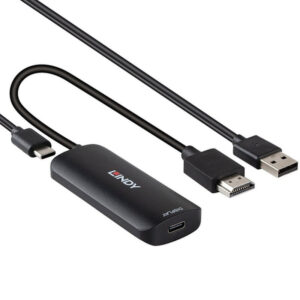 Lindy 43423 adaptador de cable de vídeo 0,2 m USB Tipo C HDMI + USB Type-C Negro Lindy 43423 adaptador de cable de vídeo 0,2 m USB Tipo C HDMI + USB Type-C Negro
