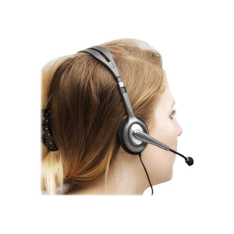 Logitech H111 Auriculares Alámbrico Diadema Oficina/Centro de llamadas Gris Logitech H111 Auriculares Alámbrico Diadema Oficina/Centro de llamadas Gris - Imagen 4